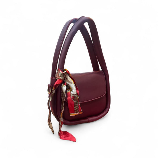 Luna Whisper Handle Bag with Decorative Scarf