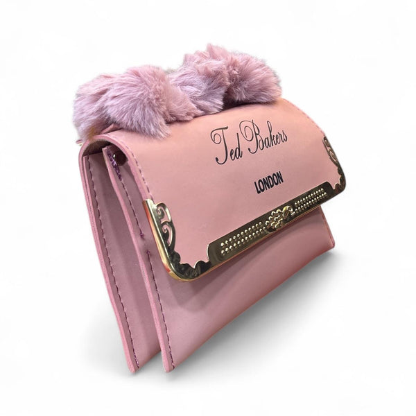 “Pom Pom Royale Mini Bag with Fluffy Fur Top